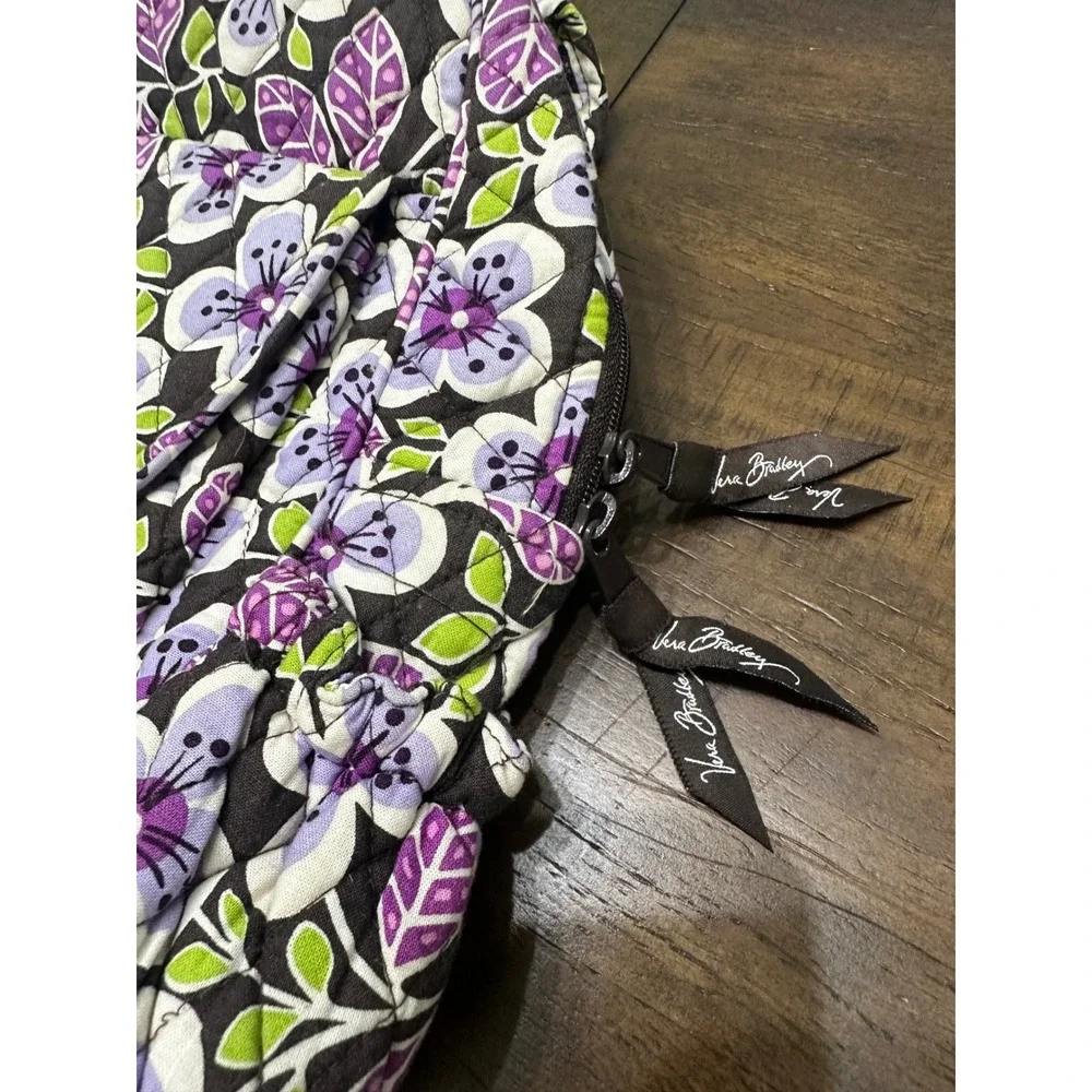 Vera Bradley Plum Crazy Small Backpack Bookbag Retired Purple Floral Cotton